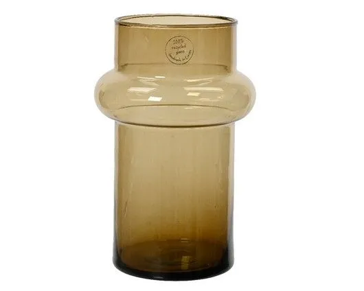 DEKOR DOM Vaza 30cm Recycled glass, braon