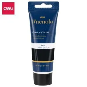 DELI Akrilna boja u tubi crna 75ml