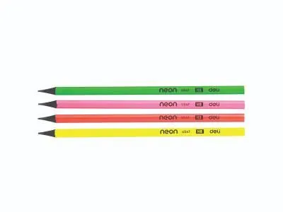 DELI Grafitne olovke trougaone crne - neon 1/12