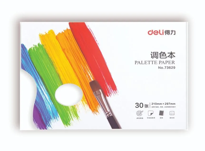 DELI Papir paleta (za mešanje boja) A4, 30 lista