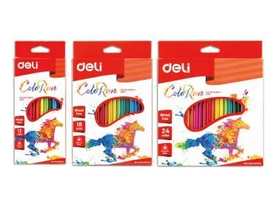 DELI Plastične bojice trougaone DELI 1/18