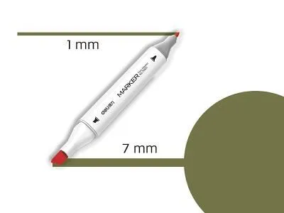 DELI Sketch marker bronze green-42