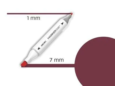 DELI Sketch marker wine red-1