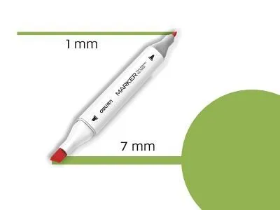 DELI Sketch marker yellow green-48