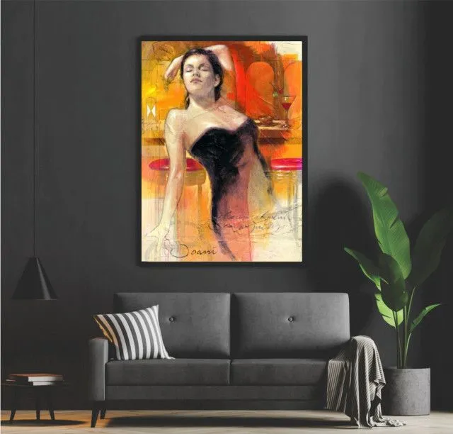DELTA LINEA Uramljena slika Beauty lady 60x80 cm