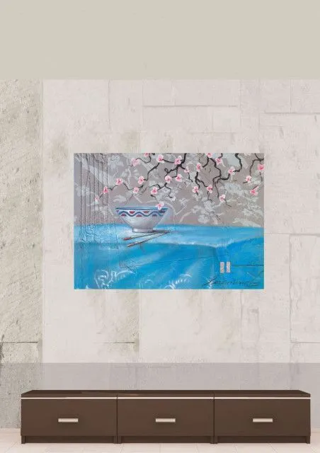 DELTA LINEA Uramljena slika Cvet trešnje 60x80 cm