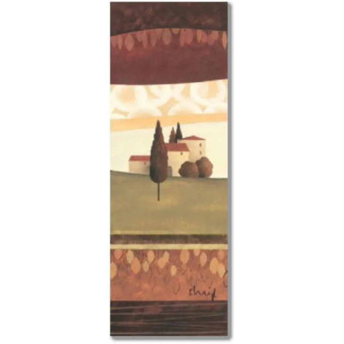 DELTA LINEA Uramljena slika Kuća na selu 30x70 cm