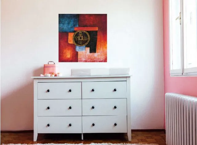 DELTA LINEA Uramljena slika Old coin 1 50x50 cm