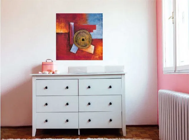 DELTA LINEA Uramljena slika Old coin 2 50x50 cm