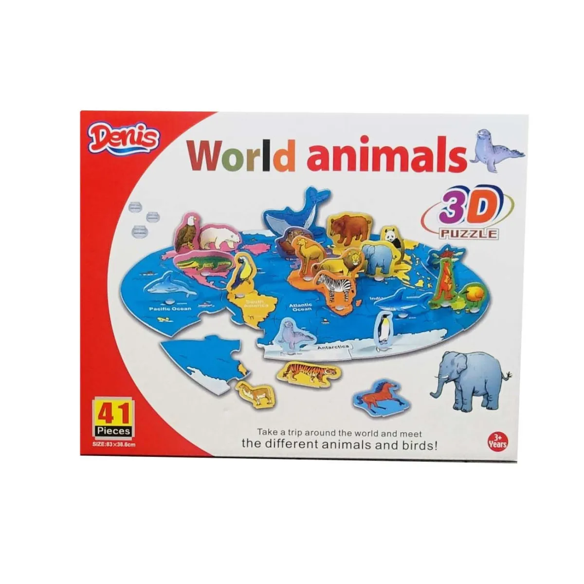 DENIS Puzzle 3D Životinje sveta - 41 deo