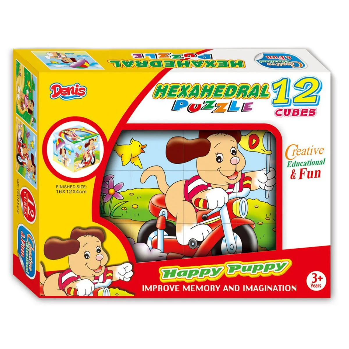 DENIS Puzzle kocke Srećne kuce  12 kocki