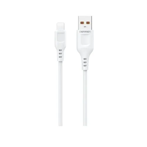 DENMEN Kabl D01L Lightning USB data 2,4A 1m, bela