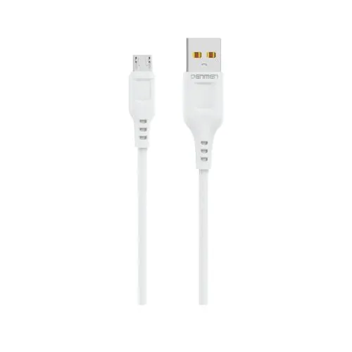 DENMEN Kabl D01V Micro USB data 2,4A 1m, bela