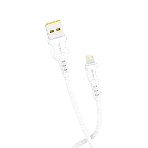 DENMEN Kabl D08L Lightning USB data kabl 3,6A 1m, bela