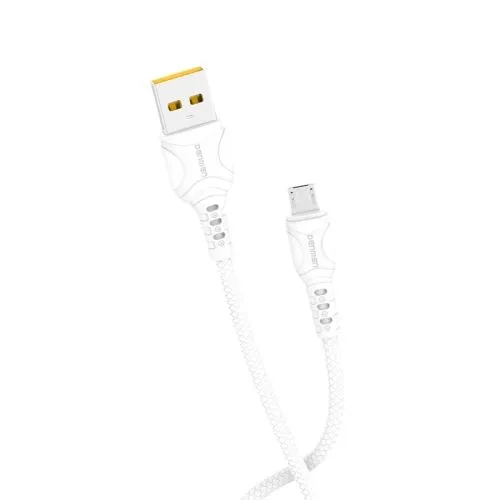DENMEN Kabl D08V Micro USB data 3,6A 1m, bela
