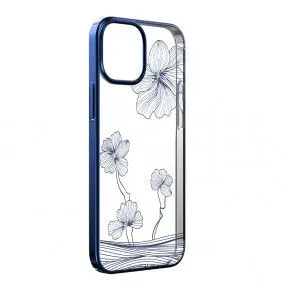 DEVIA Futrola Hard Case Crystal Flora za Iphone 13/ plava