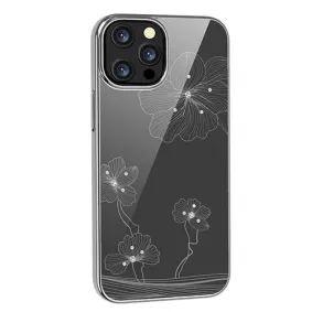 DEVIA Futrola Hard Case Crystal Flora za Iphone 13 pro/ srebrna