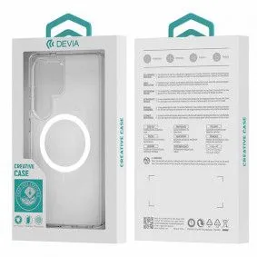DEVIA Futrola Hard Case Shark Series Magnetic Shockproof za Samsung S25/ providna