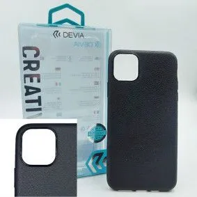DEVIA Futrola silikonska Leather case za Iphone 11 Pro/ crna