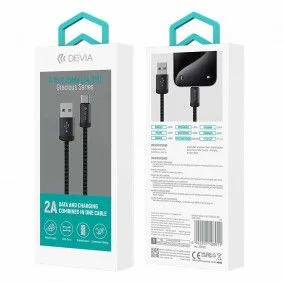 DEVIA Kabl Gracious Series Usb Type-c 2A 1m/ crna