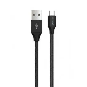 DEVIA Kabl USB Gracious Series Micro 2.4A, crna