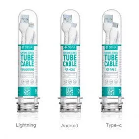 DEVIA Kabl USB Kintone Tube Cable Type C 2.1A/ bela