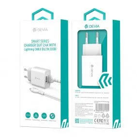 DEVIA Kućni punjač Smart Series, Suit 2.4A Lightning