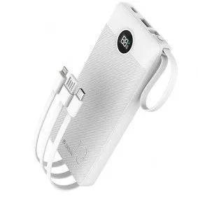 DEVIA Power bank Extreme Speed Series 22.5W sa 4 kabla (10000mAh), bela