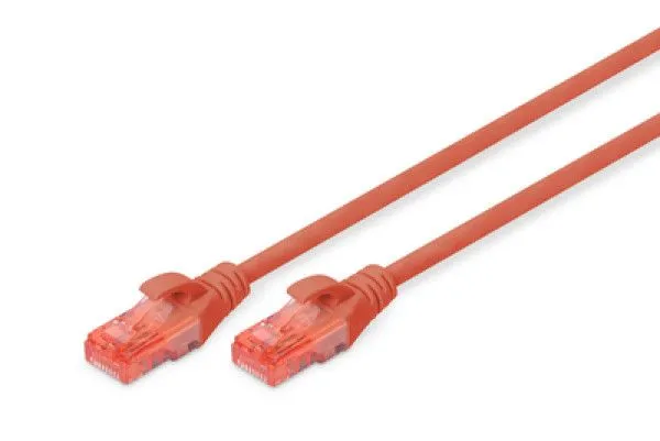 DIGITUS DK-1617-005/R patchcord kabl 6 U/UTP CU 0,5m crveni