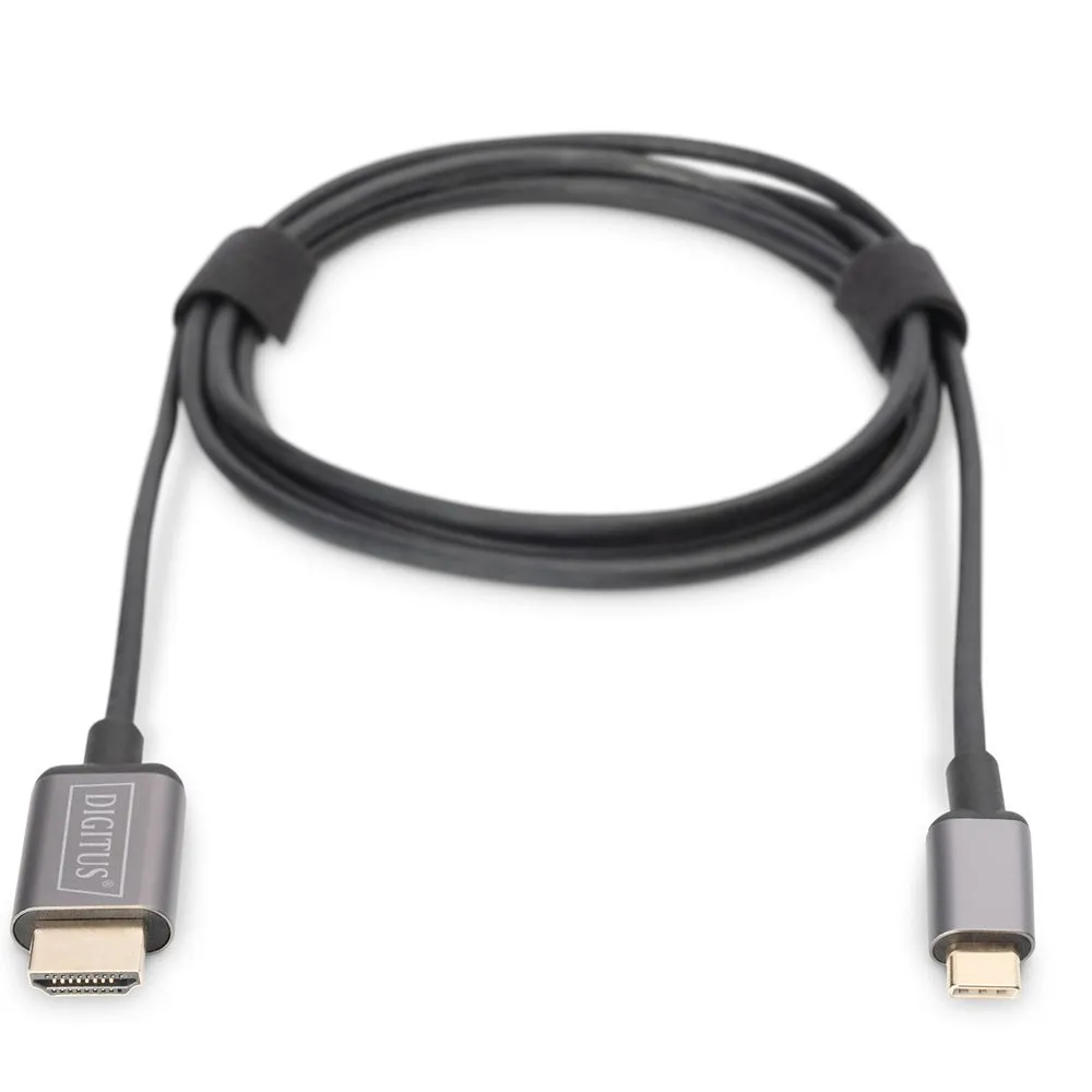 DIGITUS Kabl USB Tip C na HDMI 4K, 1.8m, crna