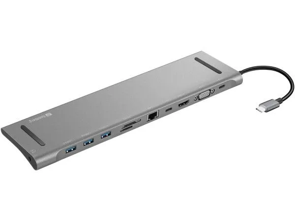SANDBERG Docking station 10in1 USB-C - HDMI/VGA/LAN/3xUSB 3.0/USB C 136-31