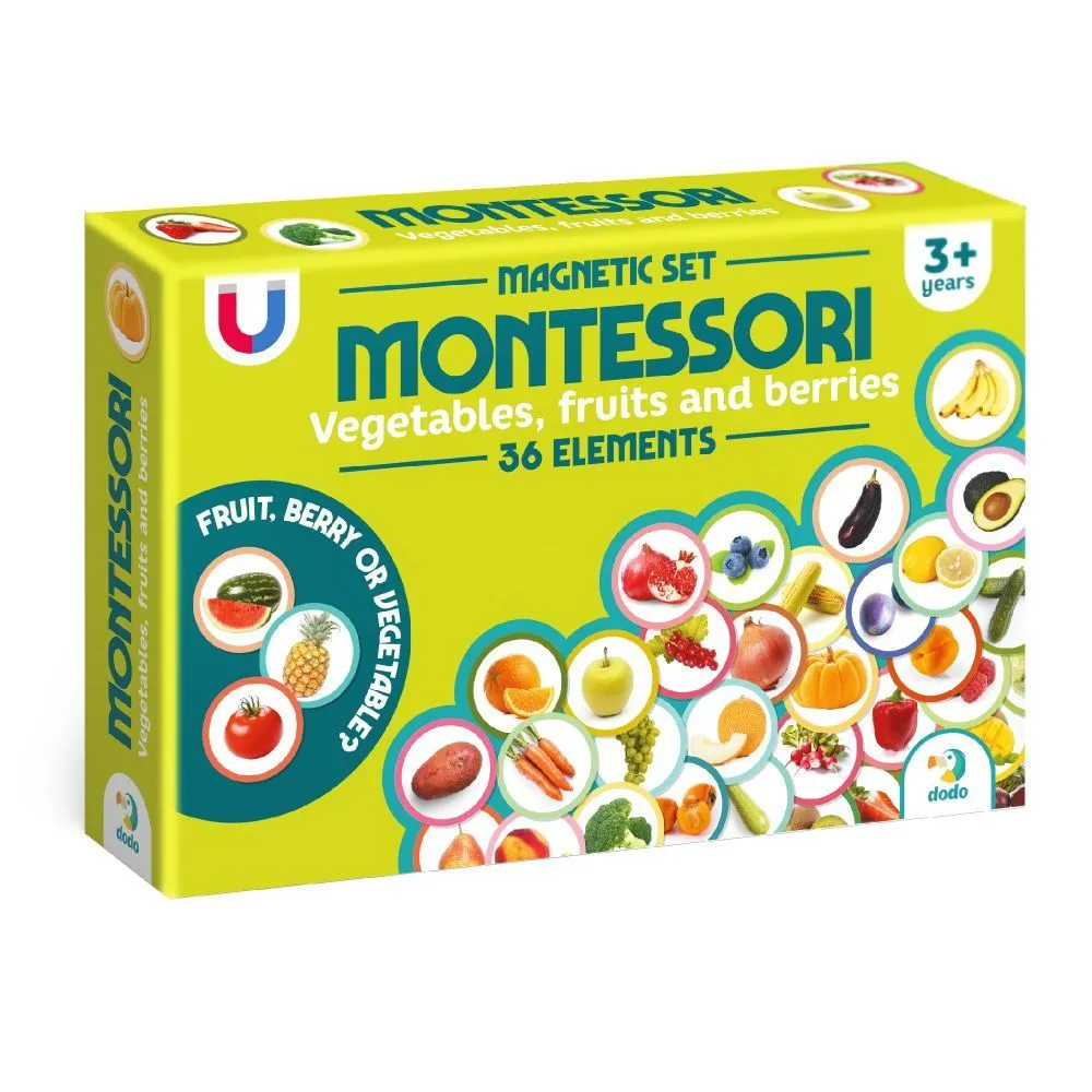 DODO Montesori set sa magnetima Voće i povrće - 36 delova