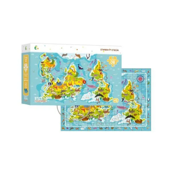 DODO Puzzle Svet životinja - 80 delova