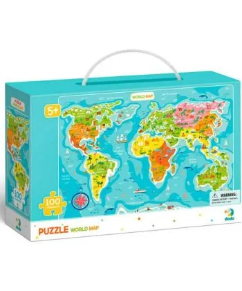 DODO Puzzle za decu Map of the world - 100 delova