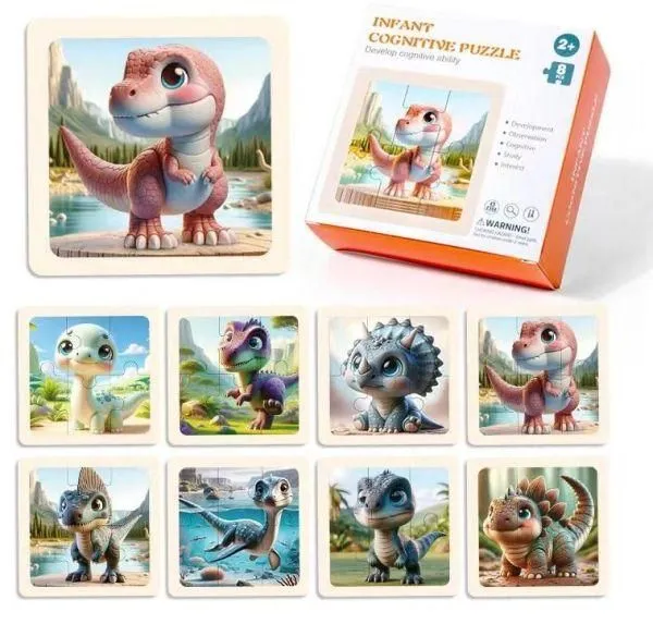 Drvene puzle Dinosaurusi/ 6 delova 8/1