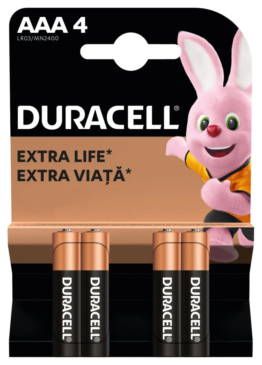 DURACELL Baterija AAA DURALOCK 4K, 4 kom