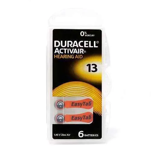 DURACELL Baterija za slušni aparat Zinc Air dugmasta 1.45V ZA13 kutija 6/1