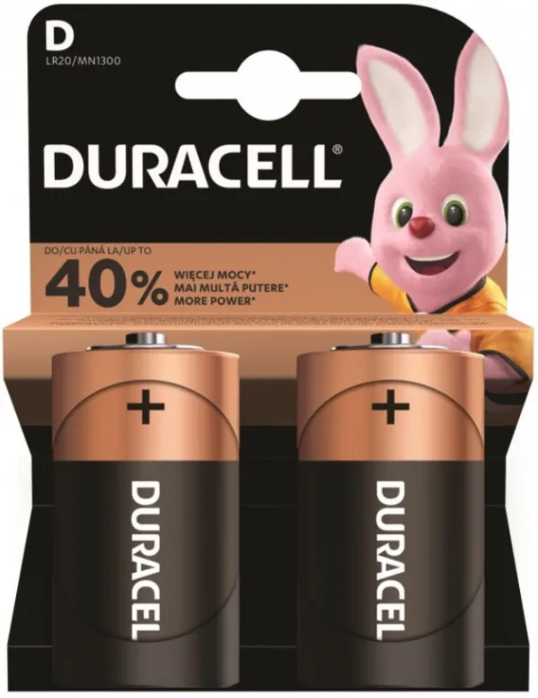 DURACELL Baterije Tip D 1.5V LR20 MN1300, Alkalne, 2 kom (cena po komadu)