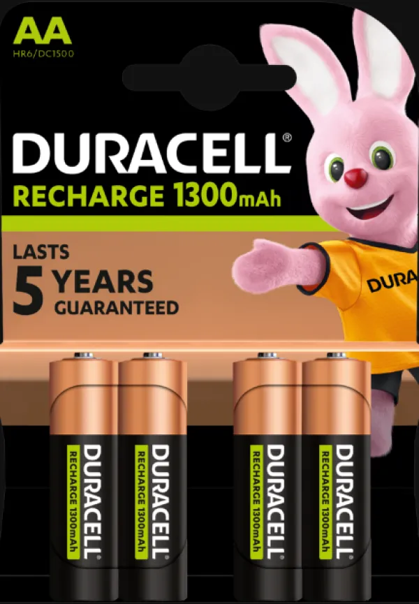 DURACELL Punjiva baterija AA NiMH 1300mAh R3 MN2400, 4 kom (cena po komadu)