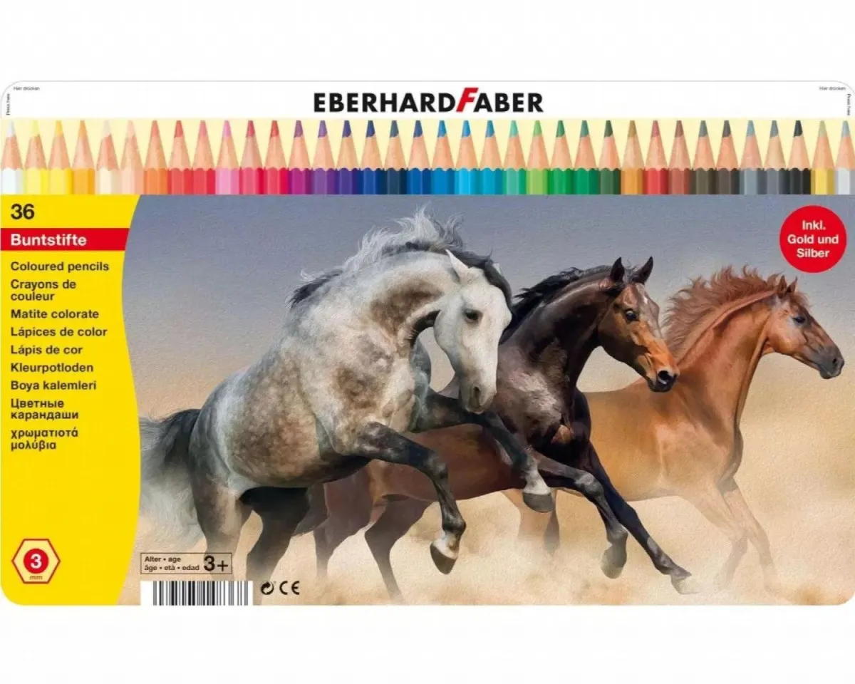 EBERHAR FABER Drvene boje, metalna kutija, set 1/36 514836