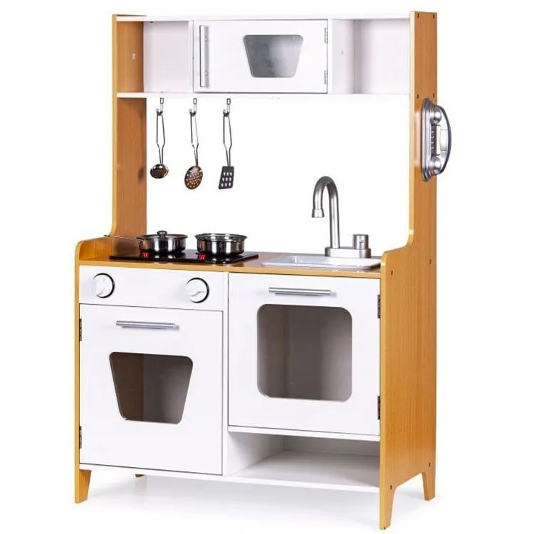 ECO TOYS Drvena kuhinja multimedia burners for children