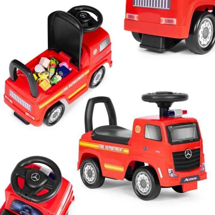 ECO TOYS Guralica za decu Mercedes vatrogasno vozilo/ crvena