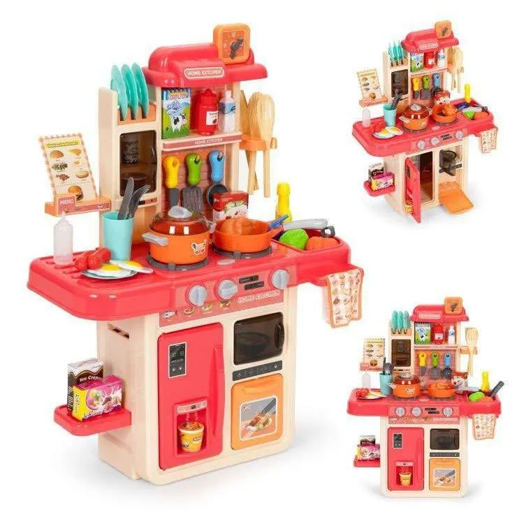ECO TOYS Kuhinja za decu sa 42 elementa/ pink