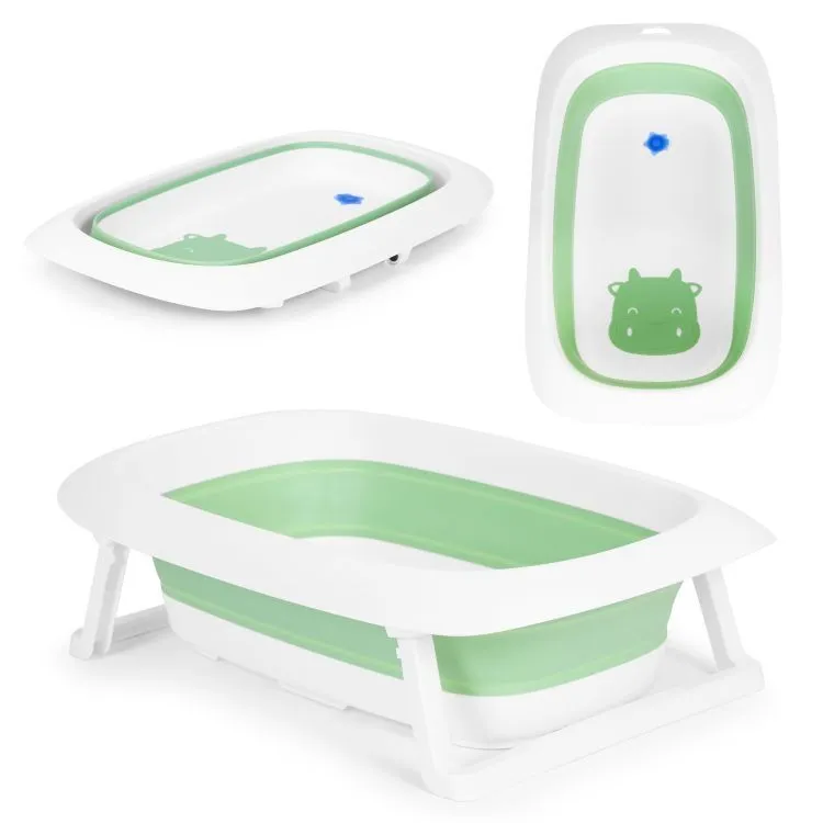 ECO TOYS Sklopiva kadica za kupanje bebe sa odovodom/ zelena