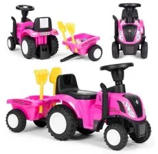 ECO TOYS Traktor sa prikolicom za decu, roze