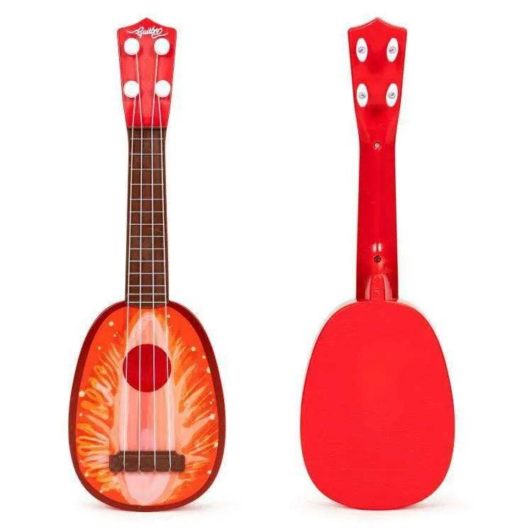 ECO TOYS Ukulele gitara za decu Jagoda/ crvena