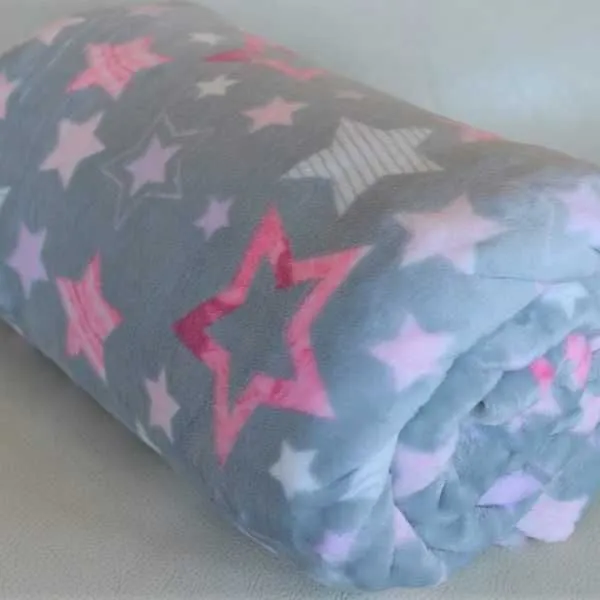 Soft ćebe pink Stars 140x200 cm
