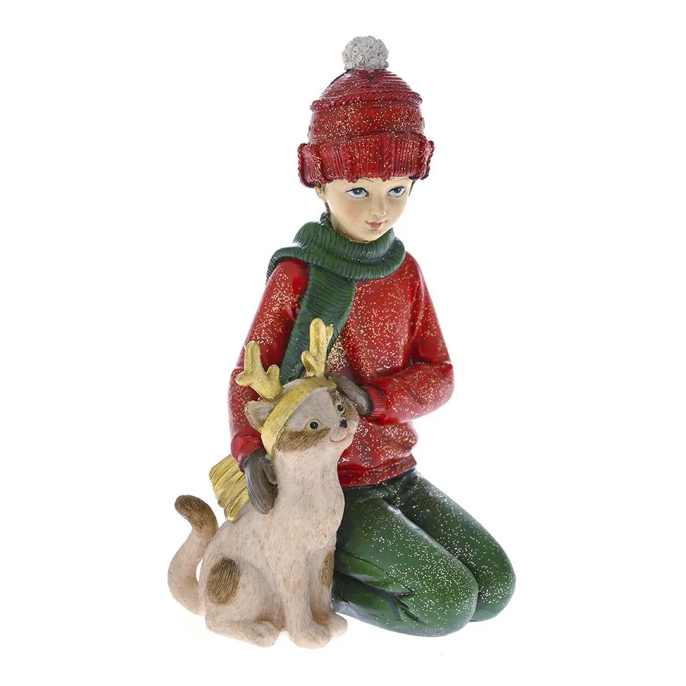 ENA Novogodišnja dekoracija dečak sa macom 10.5x9x17cm