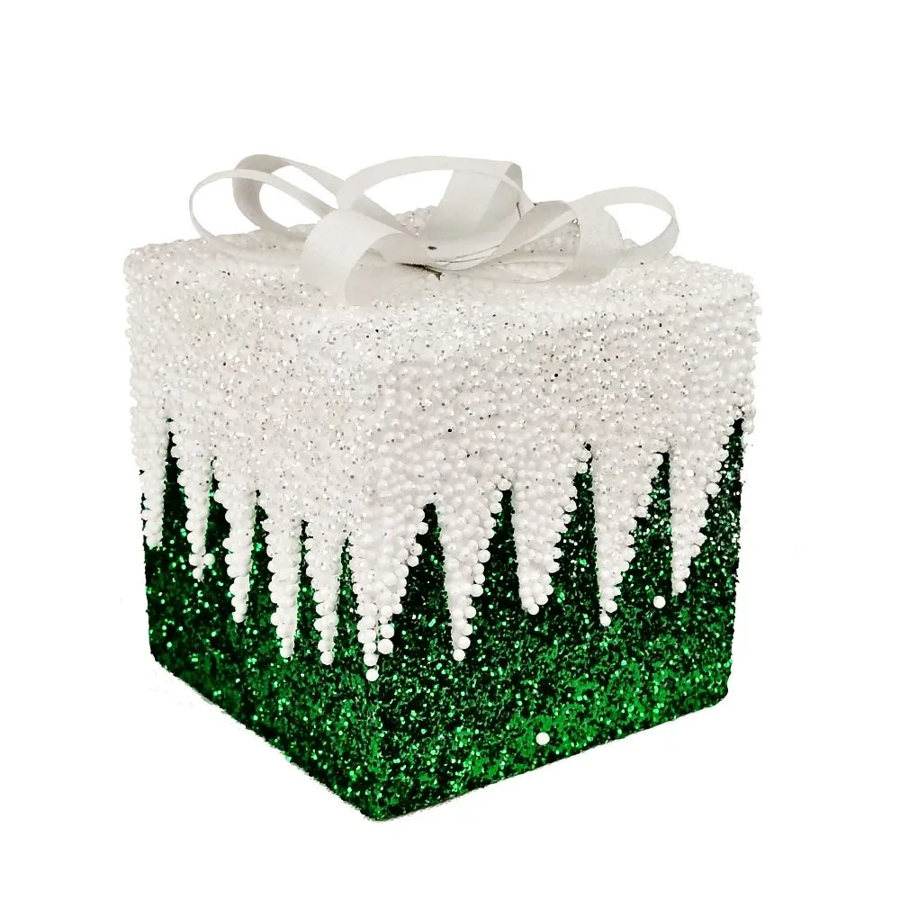 ENA Novogodišnja dekoracija poklon 15cm 24EN1879/ zelena