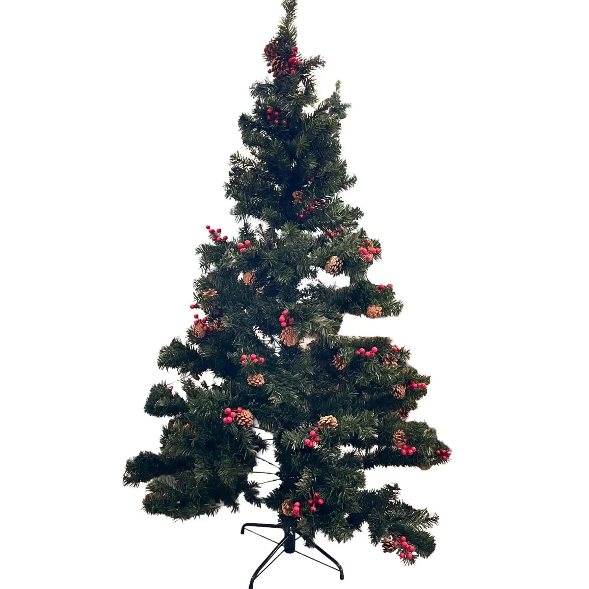 ENA Novogodišnja jelka sa bobicama i šišarkama 180cm 25EN1505